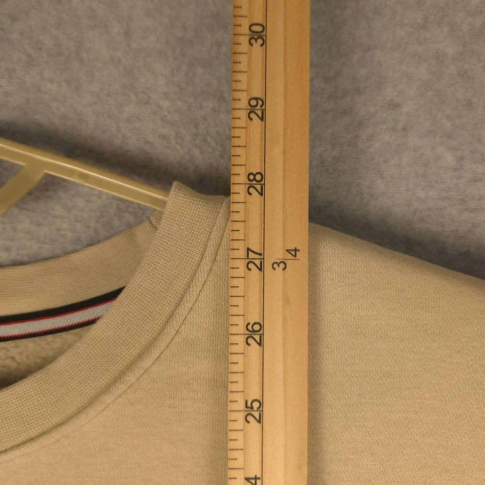 Jordan Essentials Plaid Logo Crewneck Sweatshirt Tan Beige DV1574-206 Mens 2XL